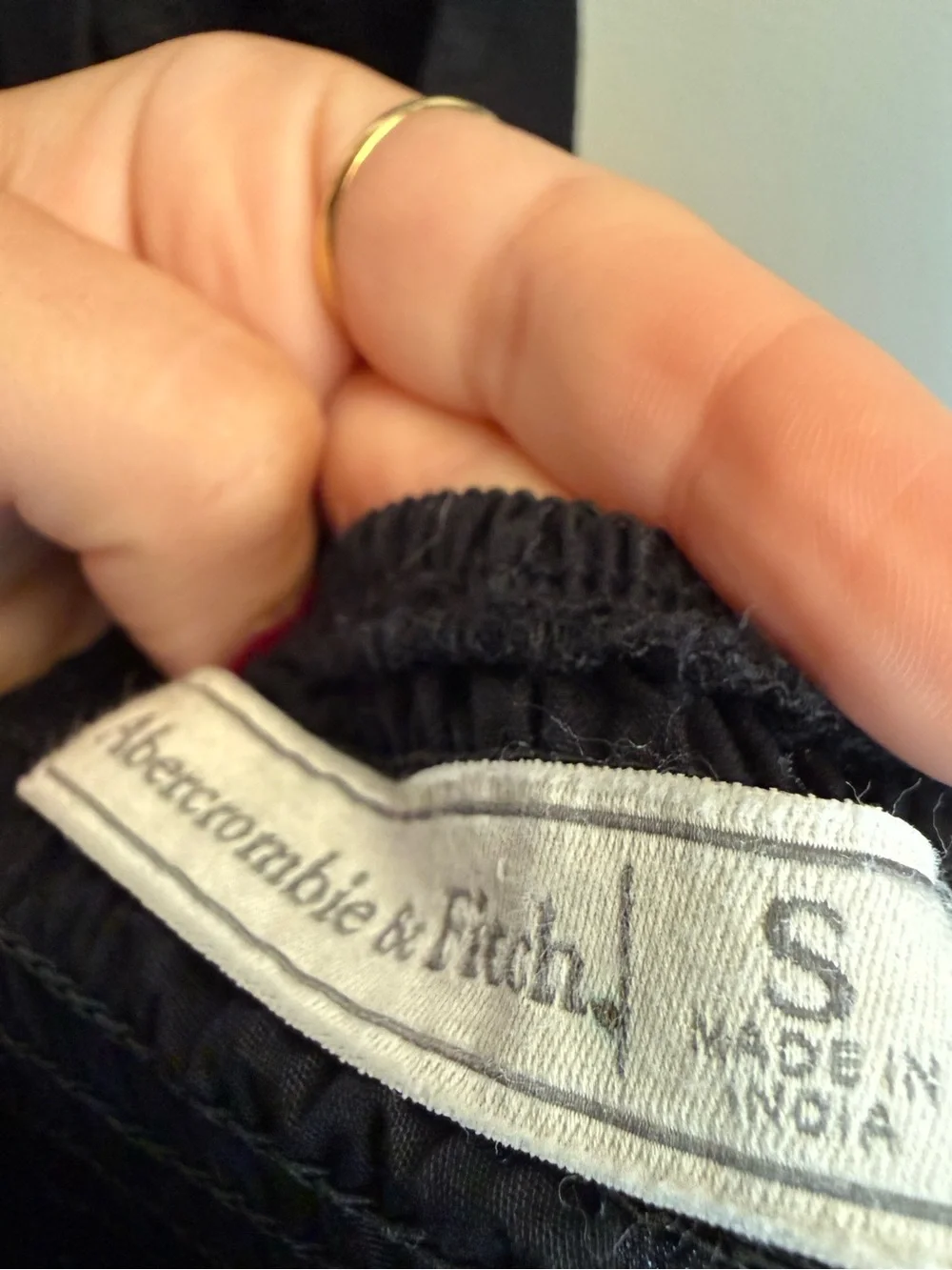 Abercrombie & Fitch Black Maxi Puff-Sleeve Dress